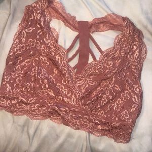 peachy colored bralette